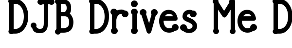 DJB Drives Me Dotty font preview